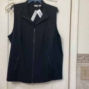 Chico’s Black Zenergy knit insert vest, new with tags , size 3 (xl )